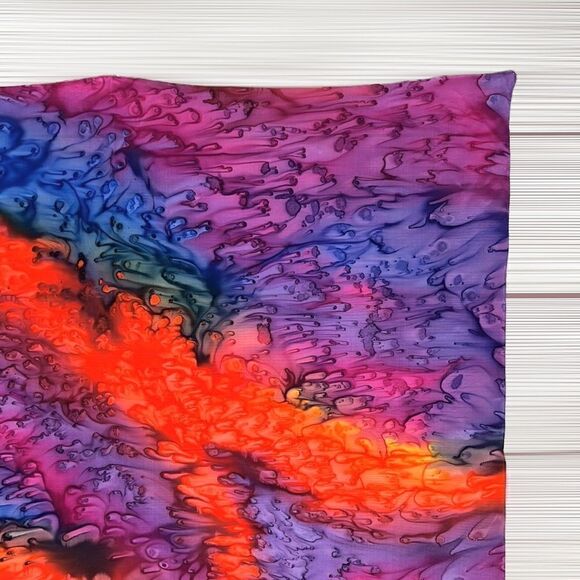 Golden Camel of Shanghai Hand Rolled and Hand Printed 100% Silk Square Scarf - Picture 7 of 11